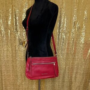 Dana Buchman Red faux leather Crossbody Bag